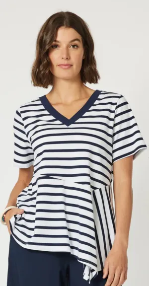 Clarity stripe spliced tee