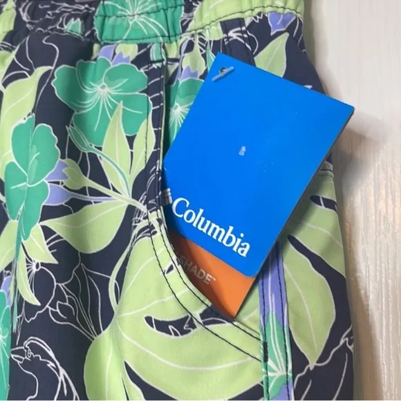 Columbia Bogata Bay Stretch Printed Shorts Key West Lakeshore Flora XL or XXL