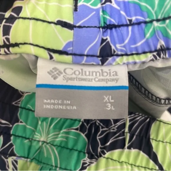 Columbia Bogata Bay Stretch Printed Shorts Key West Lakeshore Flora XL or XXL