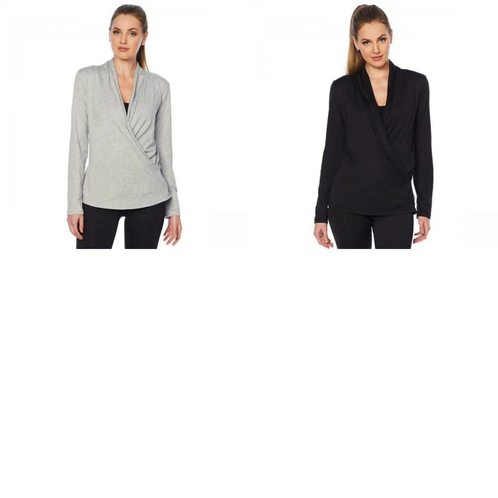 Copper Fit Women's Restore Pullover Mock Wrap Top