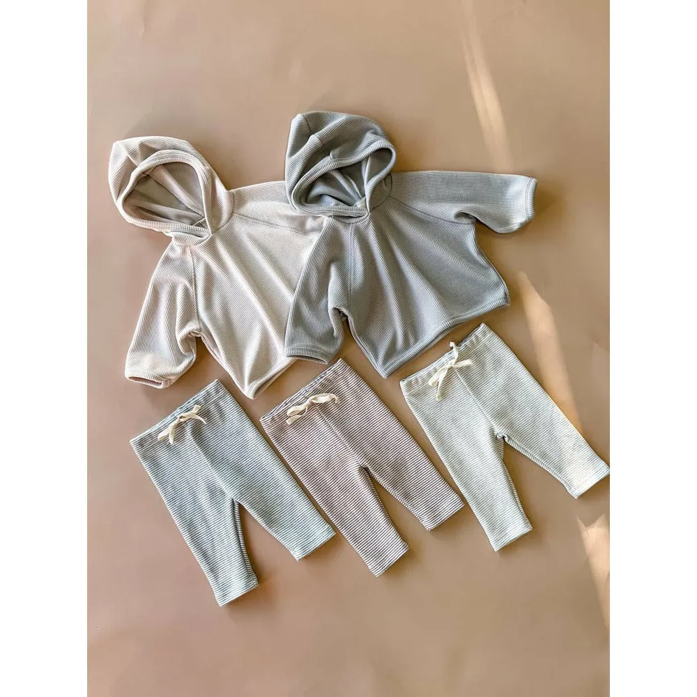 Dakota Stripe baby leggings | Beige
