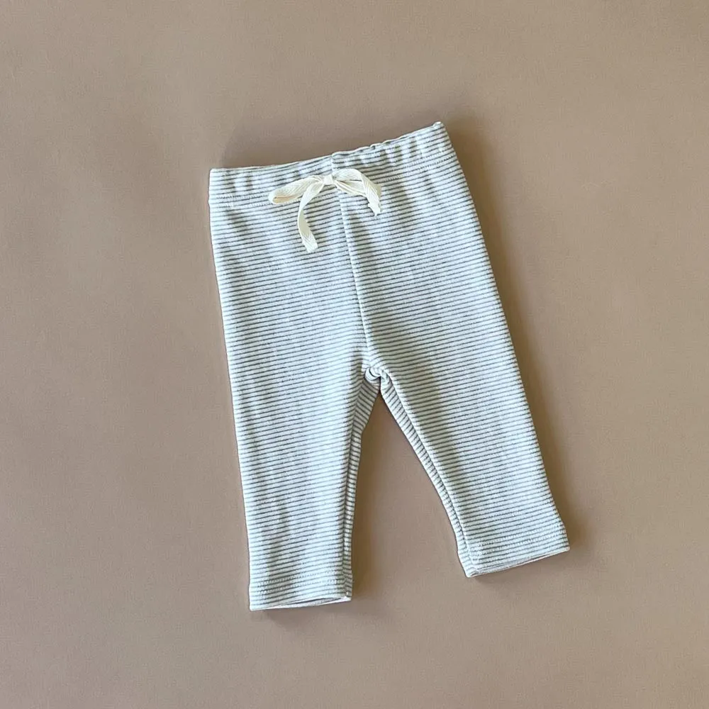 Dakota Stripe baby leggings | Beige
