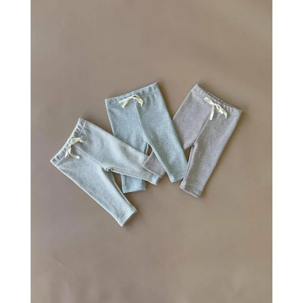 Dakota Stripe baby leggings | Beige