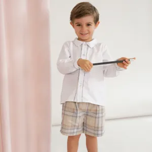 Deolinda Boys Sand Check Short Set