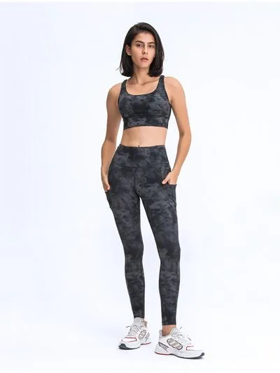 Devina Wide Waistband Leggings with Pockets