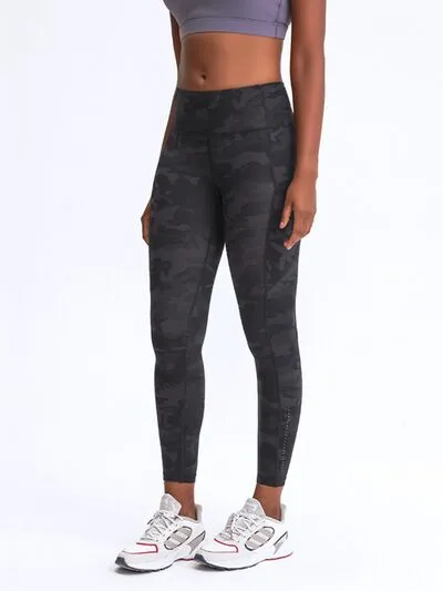 Devina Wide Waistband Leggings with Pockets