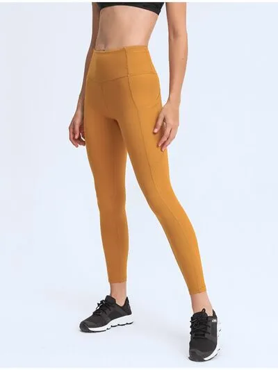 Devina Wide Waistband Leggings with Pockets