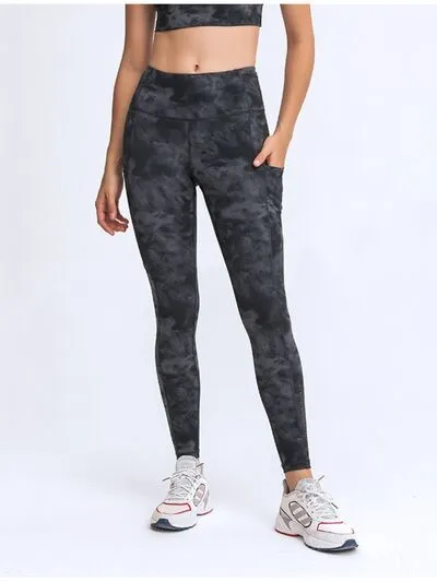 Devina Wide Waistband Leggings with Pockets