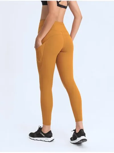 Devina Wide Waistband Leggings with Pockets