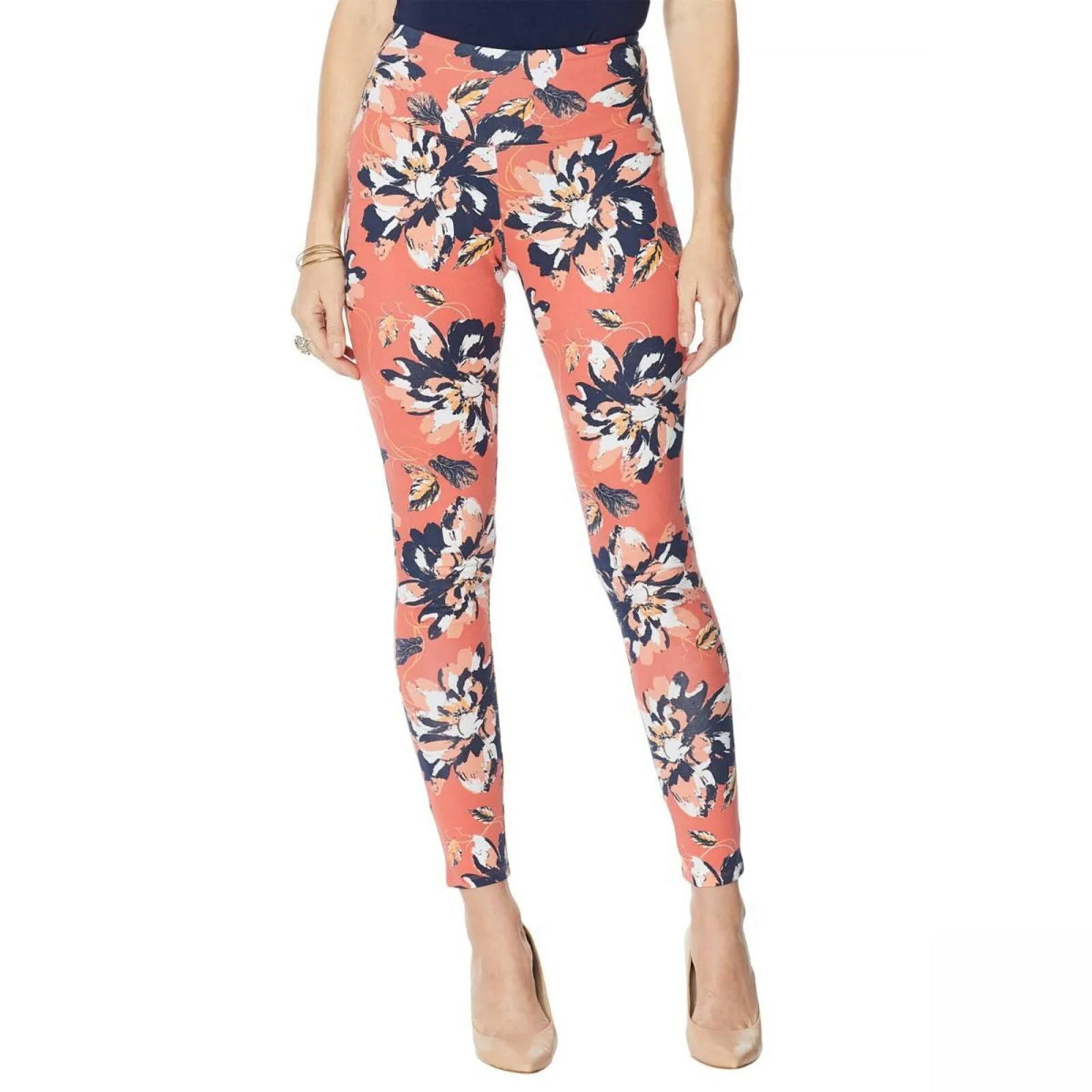 DG2 by Diane Gilman DG Downtime Slim Sleek Solution Leggings Pink Petite Large