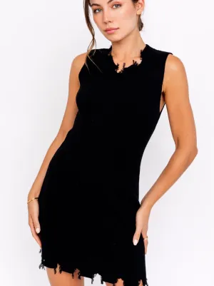 Distressed Sleeveless Dress