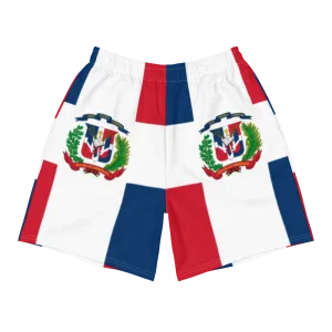Dominican Republic Flag Men's Athletic Long Shorts Swimsuit