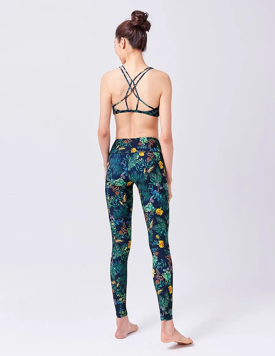easyoga LA-VEDA Twiggy Core Pants - F66 Flowering Grasses