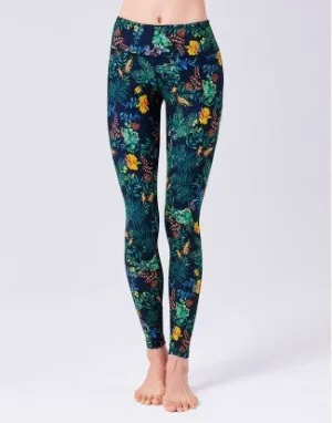 easyoga LA-VEDA Twiggy Core Pants - F66 Flowering Grasses