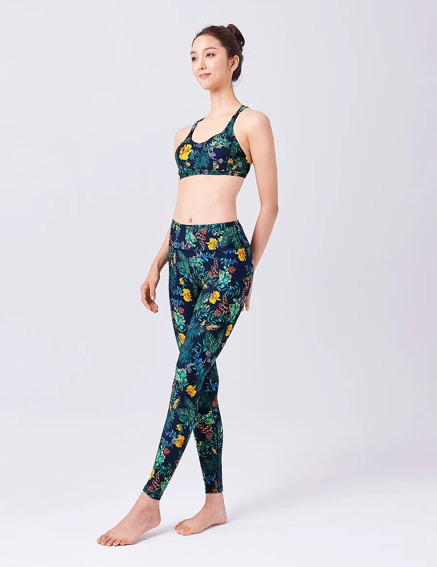 easyoga LA-VEDA Twiggy Core Pants - F66 Flowering Grasses