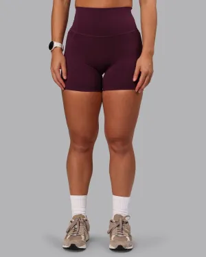 Elixir Mid Short Tight With Pockets - Cherry Lacquer
