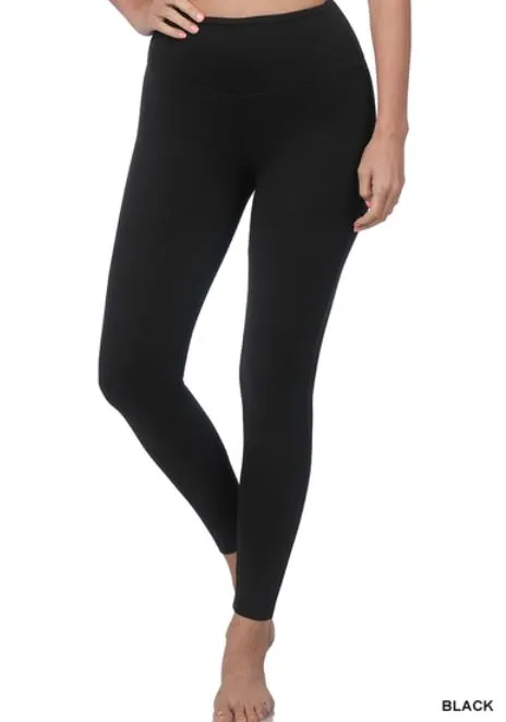 Famous Black Buttery Soft Wide Waistband Leggings