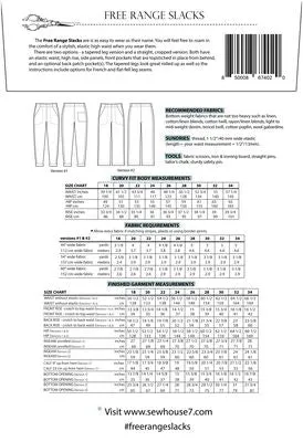 Free Range Pants Curvy Fit Pattern --- Sew House Seven