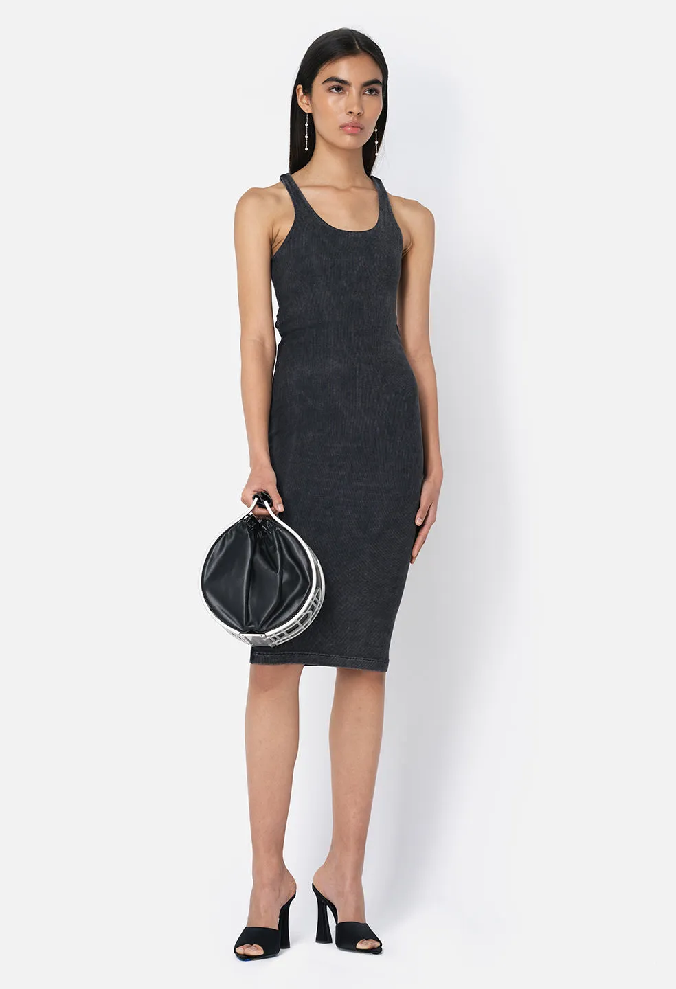Gemini Rib Bandeau Dress / Mineral Wash Black