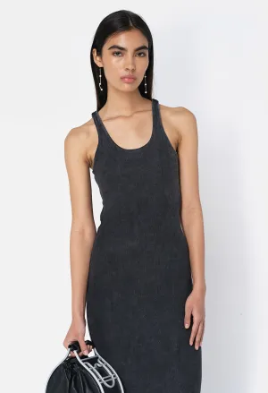 Gemini Rib Bandeau Dress / Mineral Wash Black