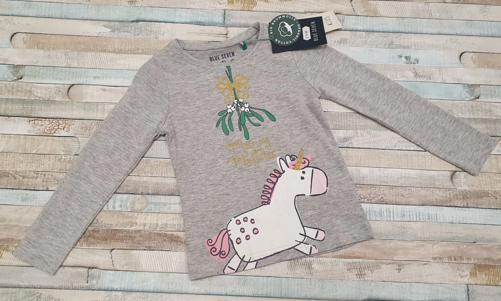 Girls Christmas Unicorn T Shirt