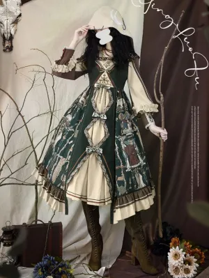Gothic Lolita Outfits Dark Green Skeleton Long Sleeves Accessory