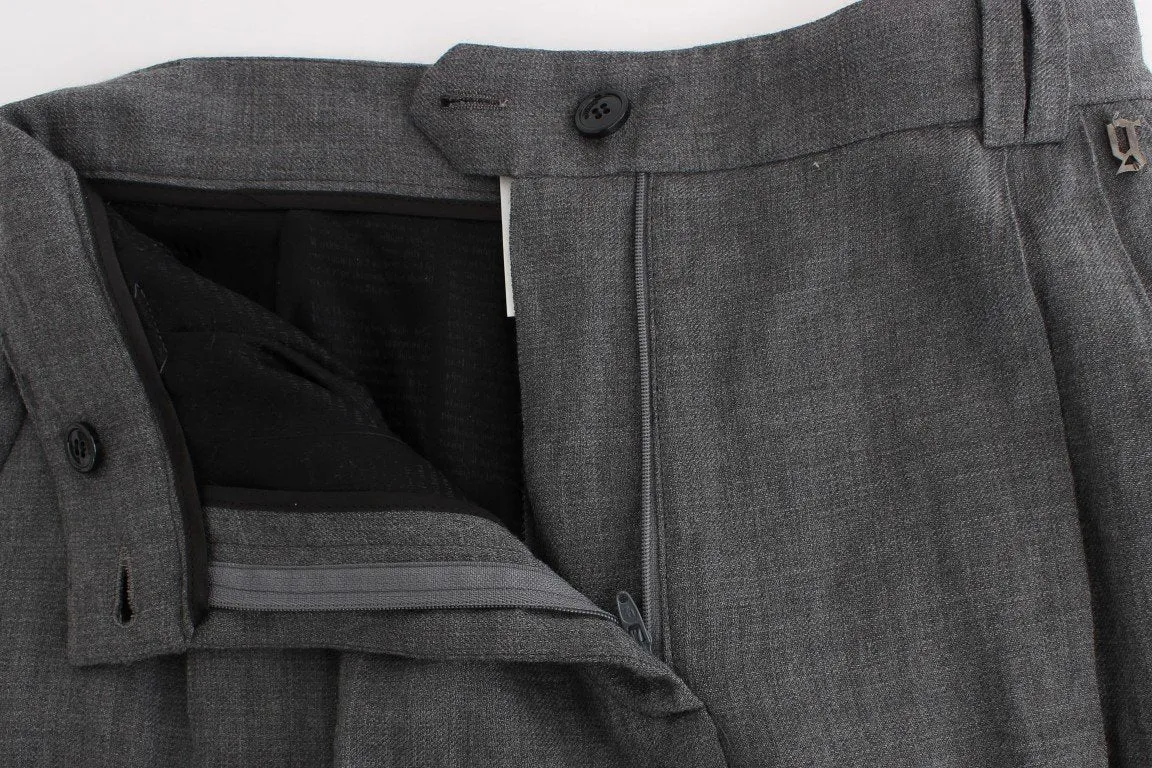 Gray tapered pants