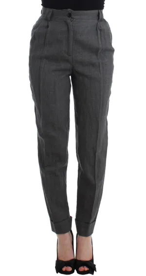 Gray tapered pants