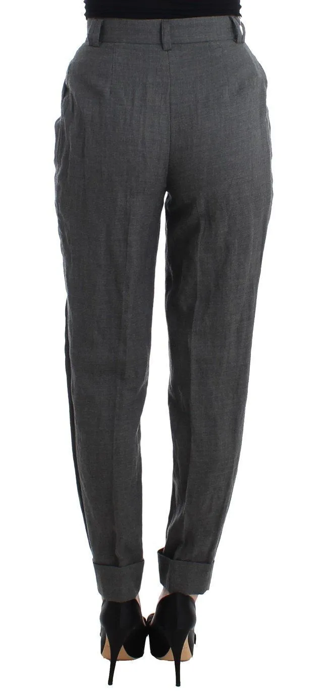 Gray tapered pants