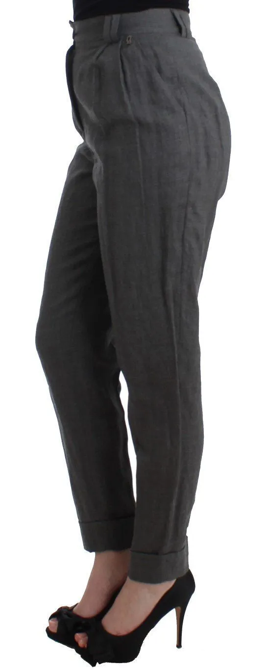 Gray tapered pants