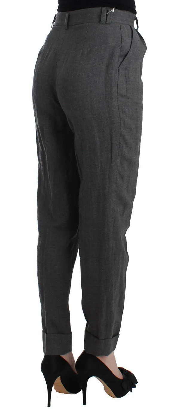 Gray tapered pants