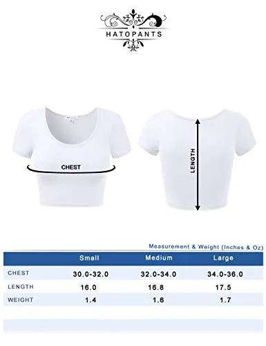 HATOPANTS Basic Scoop Neck Short Sleeve Crop Tee Shirts ArmyGreen S