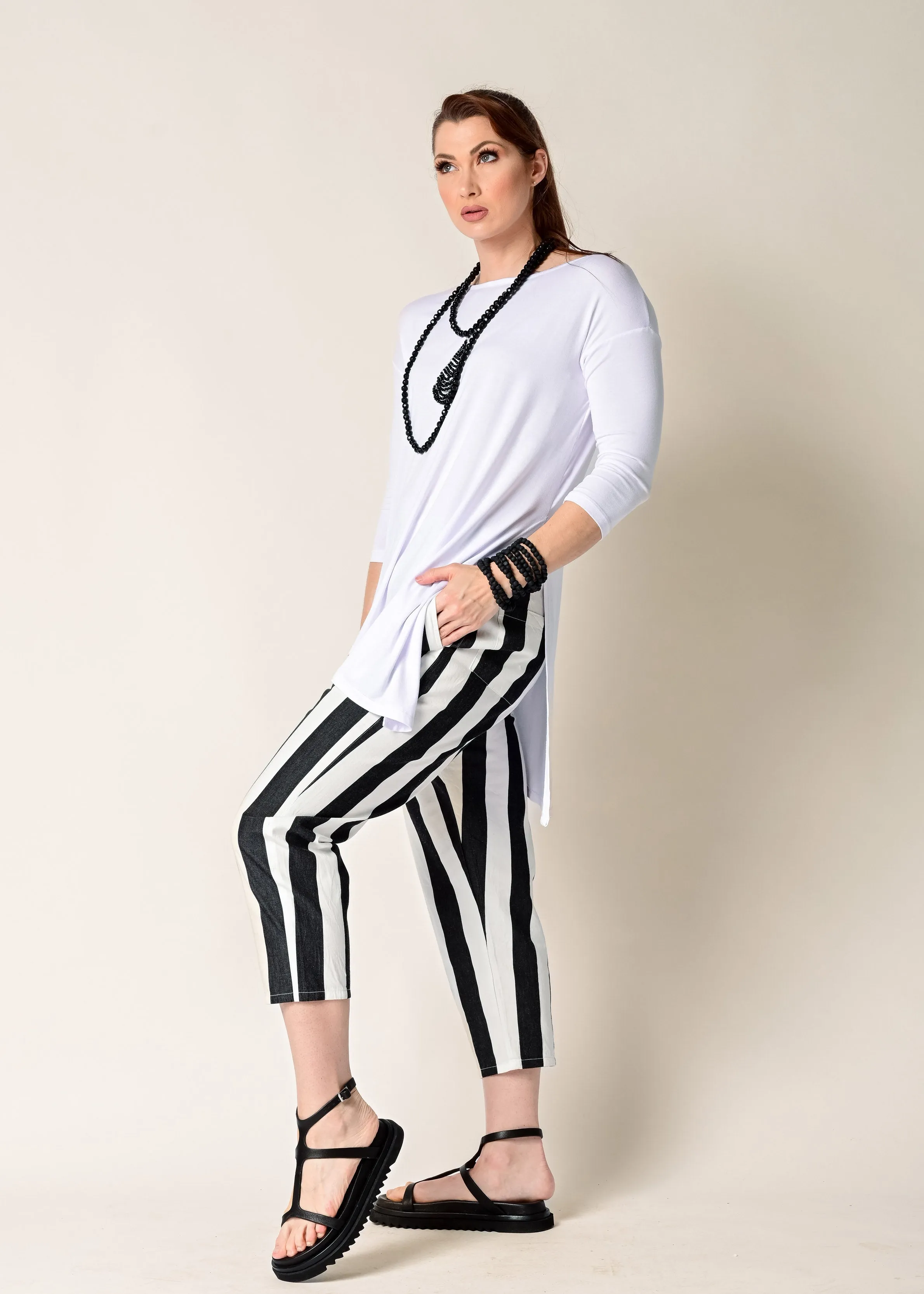 Hattie Pant in Granite Stripe