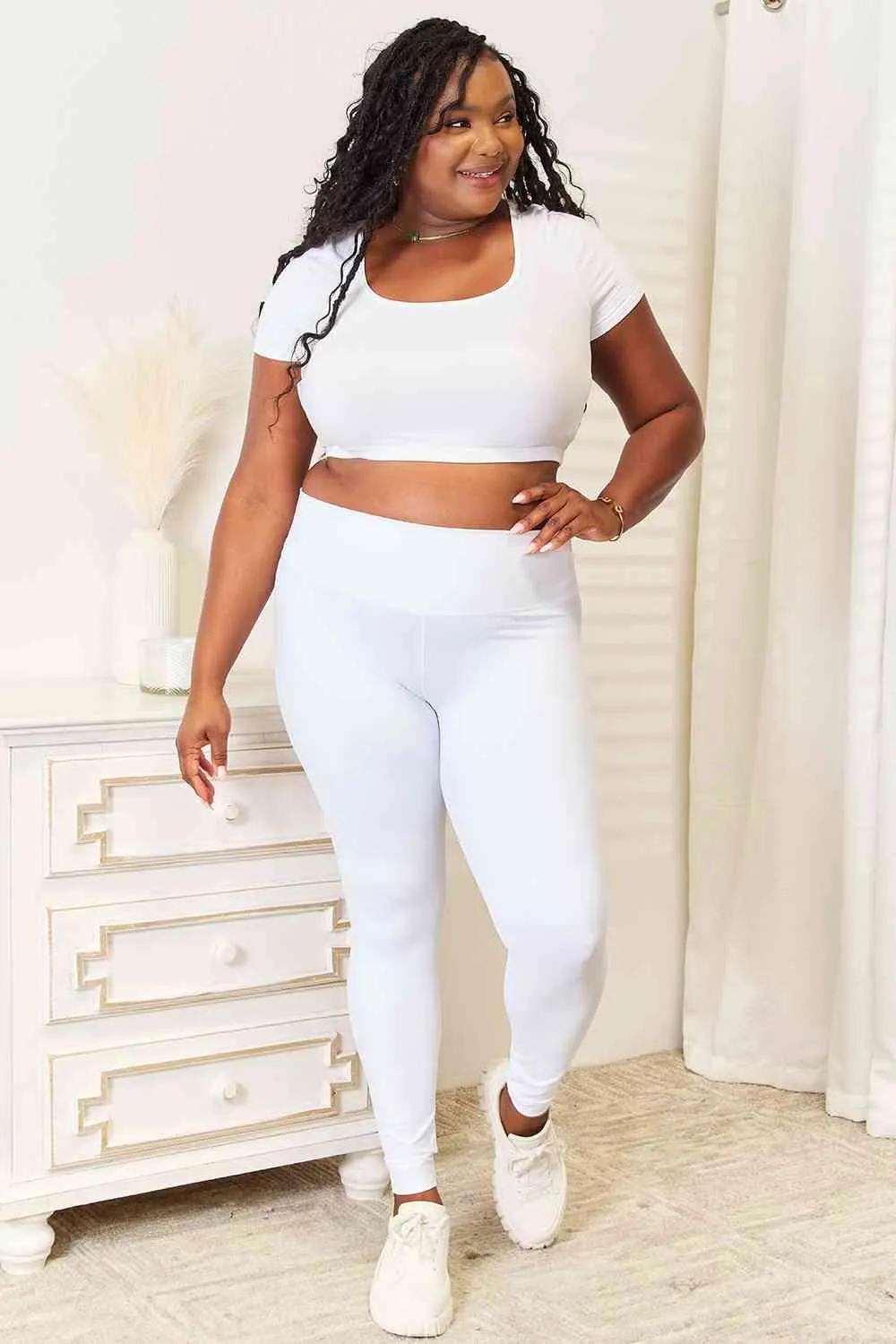 Hazel Blues® |  Double Take Wide Waistband Sports Leggings