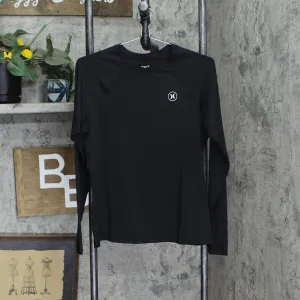 Hurley Womens Long Sleeve Active T-Shirt Tee 1673abf4090e41 Black M