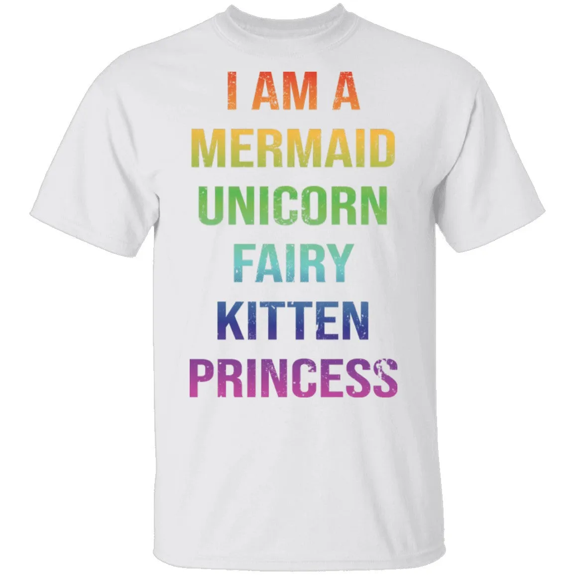 I Am A Mermaid Unicorn Fairy Kitten Princess T-Shirt