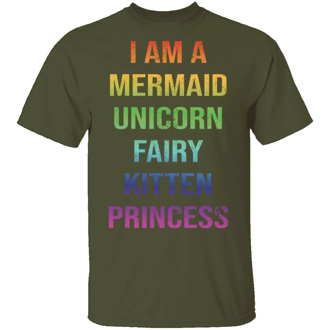 I Am A Mermaid Unicorn Fairy Kitten Princess T-Shirt