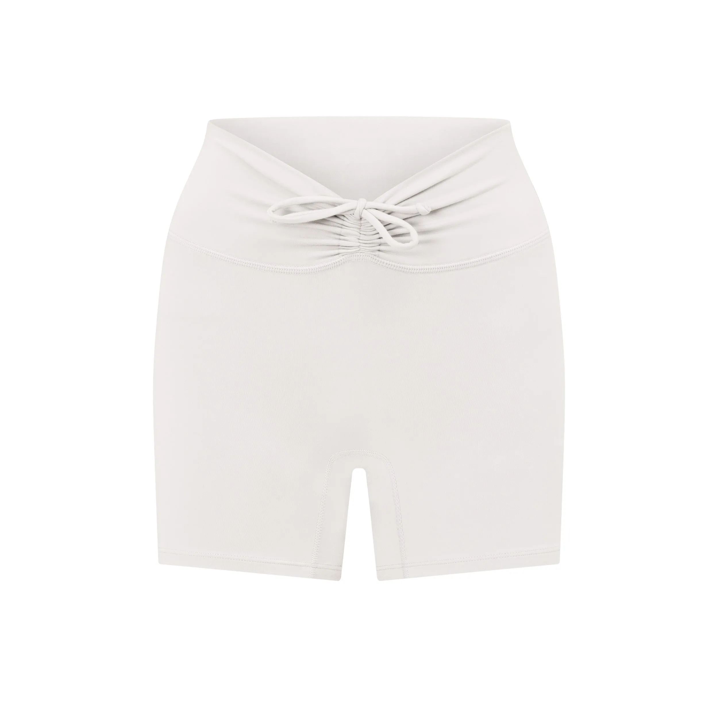 IM Serenity Drawstring Scrunch Shorts 4" | Light Grey