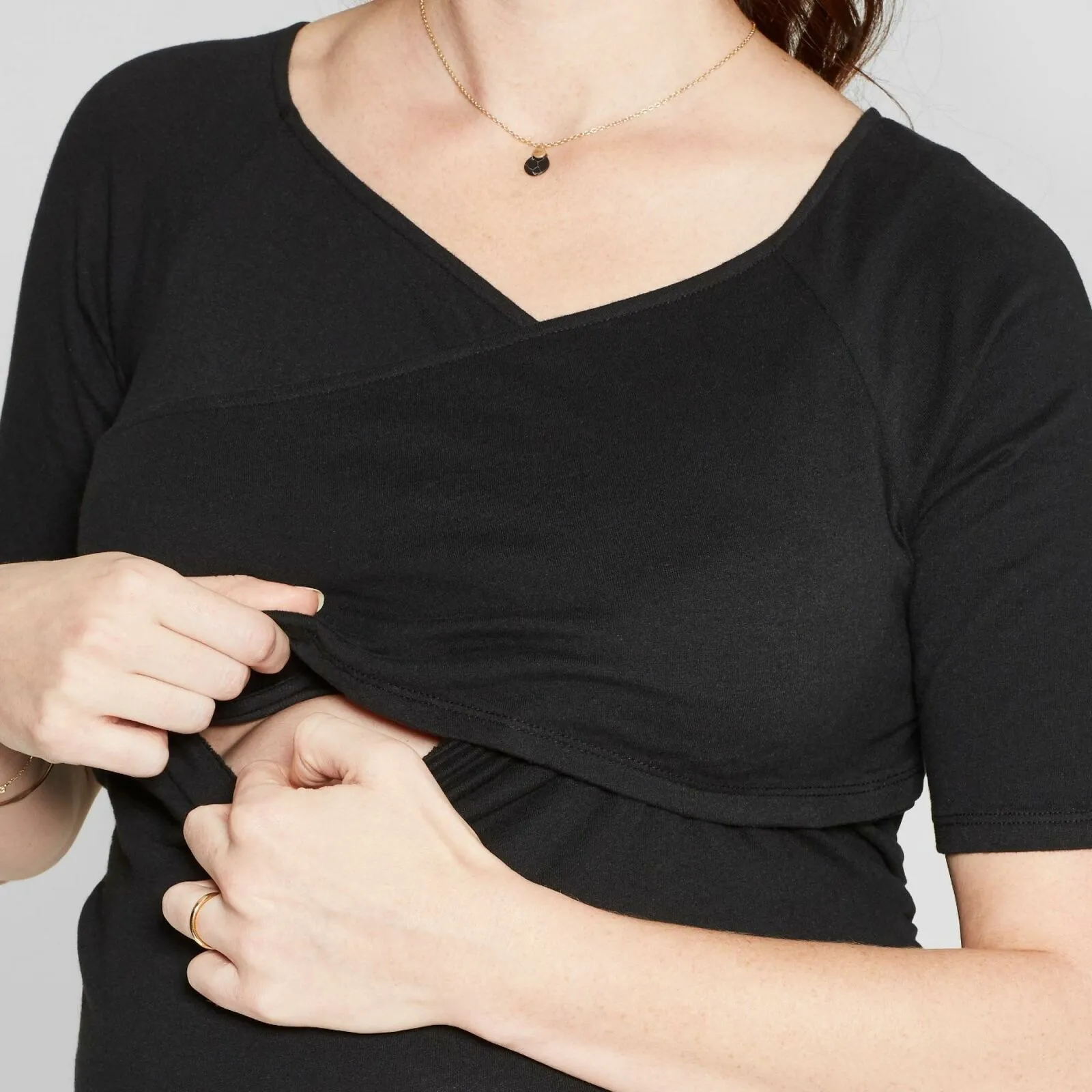Isabel Maternity by Ingrid & Isabel Short Sleeve Crossover Nursing T-Shirt