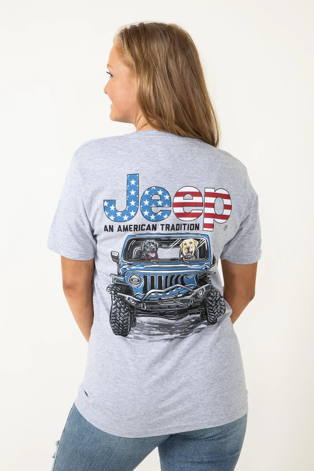 Jeep USA Labs T-Shirt in Heather Grey | 3074-HEATHERGREY