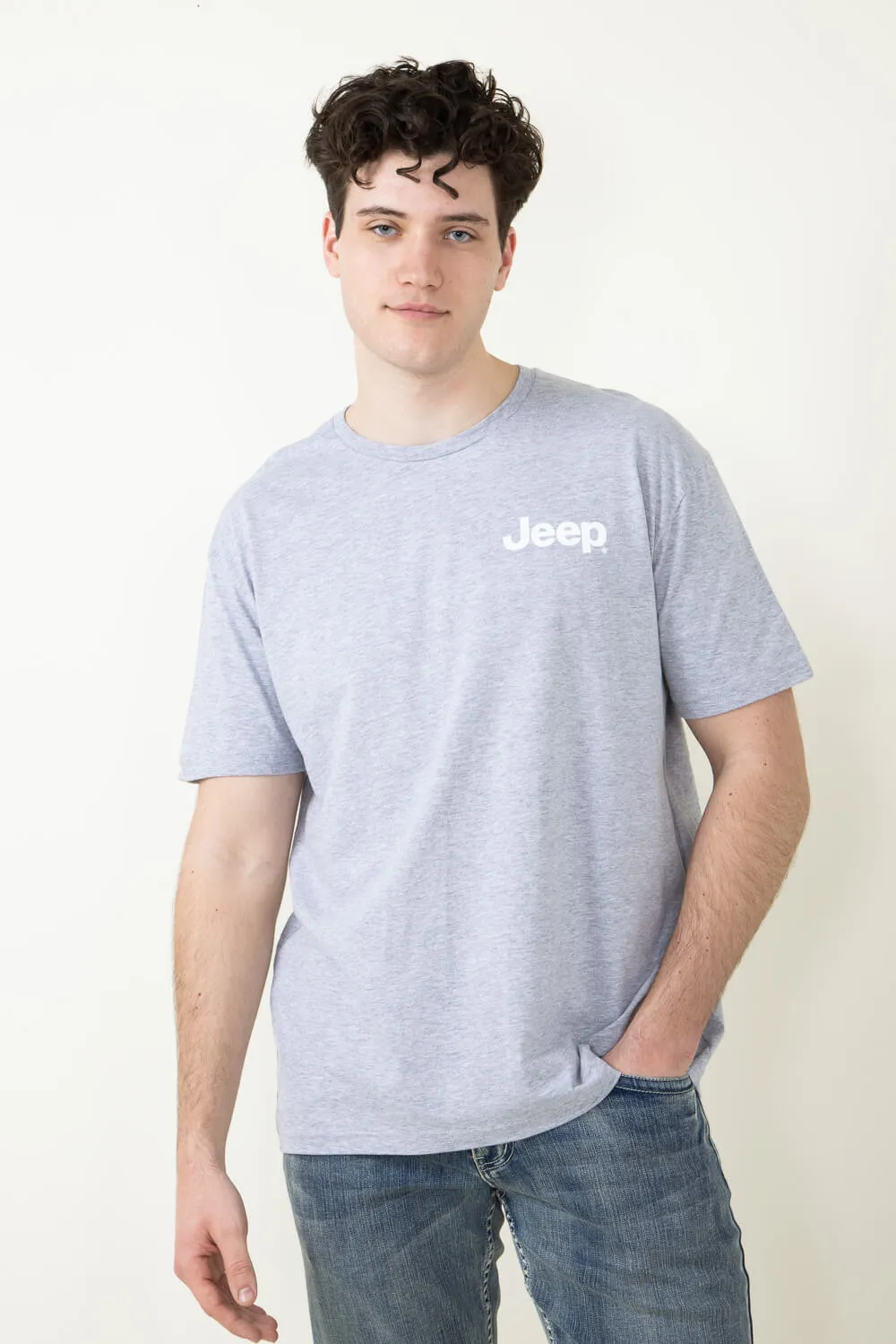 Jeep USA Labs T-Shirt in Heather Grey | 3074-HEATHERGREY