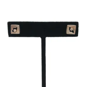 Jennifer Lippman Bruno Design - Earrings - Cutting Edge Square Studs #ESSD-030