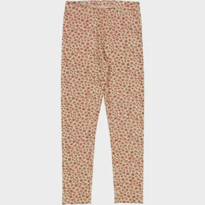 Jersey Leggings Beige Flowers