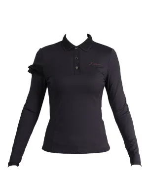 J.Jane Frill Sleeve T-Shirts (Black)