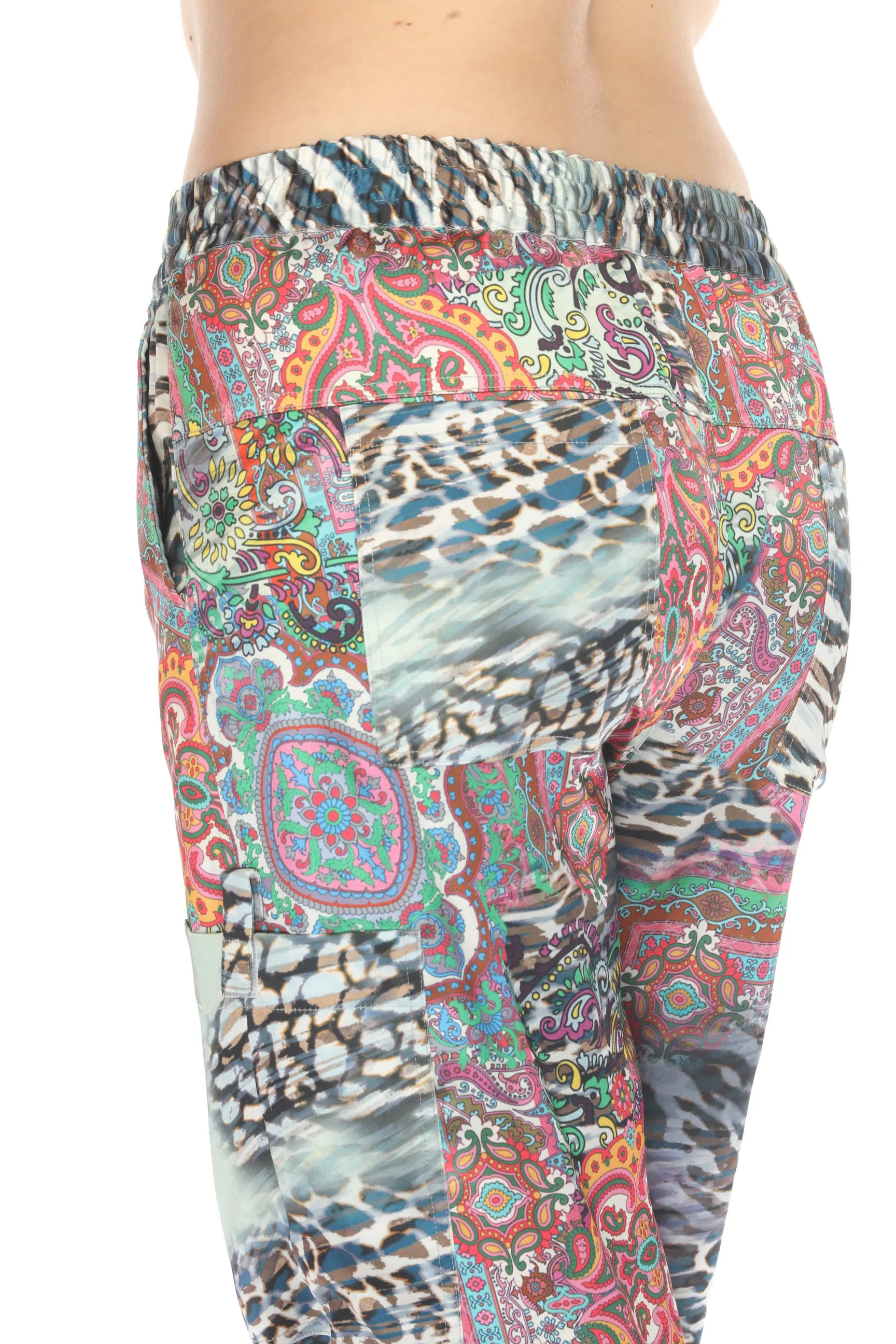 Johnny Was Yulia Paisley Tie Cargo Pants C65024-E