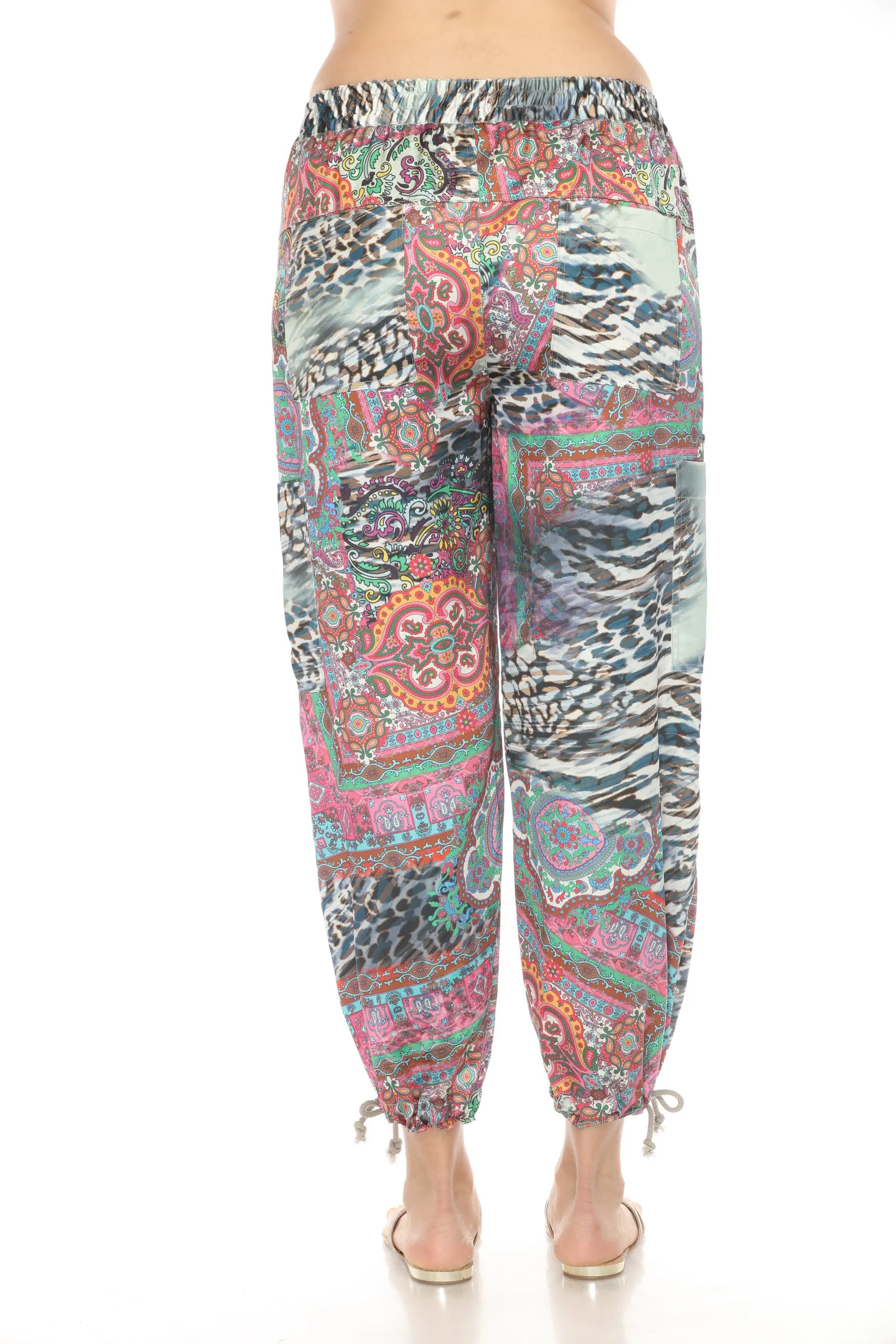 Johnny Was Yulia Paisley Tie Cargo Pants C65024-E