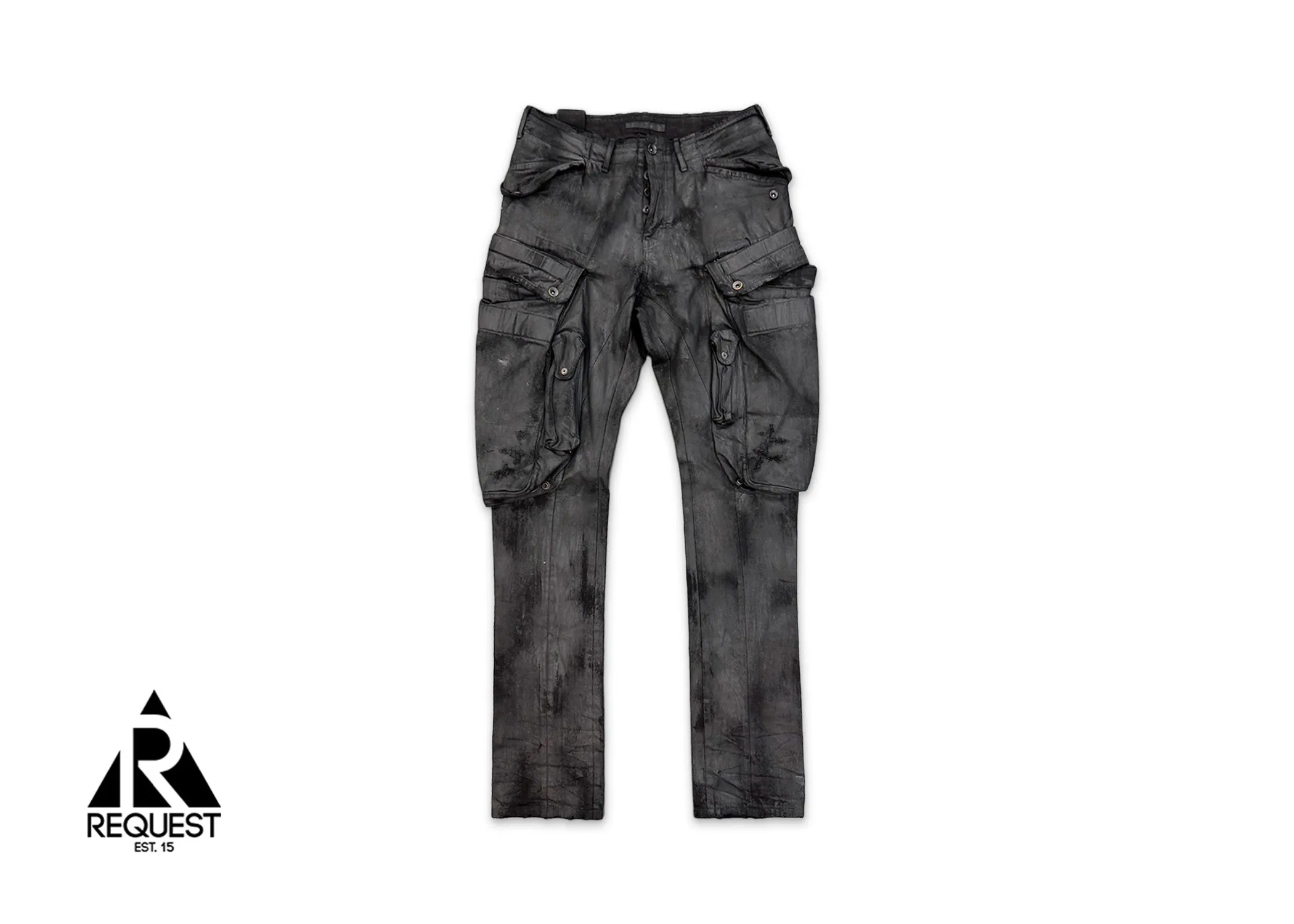 Julius Waxed Gas Mask Cargo Pants "Black"