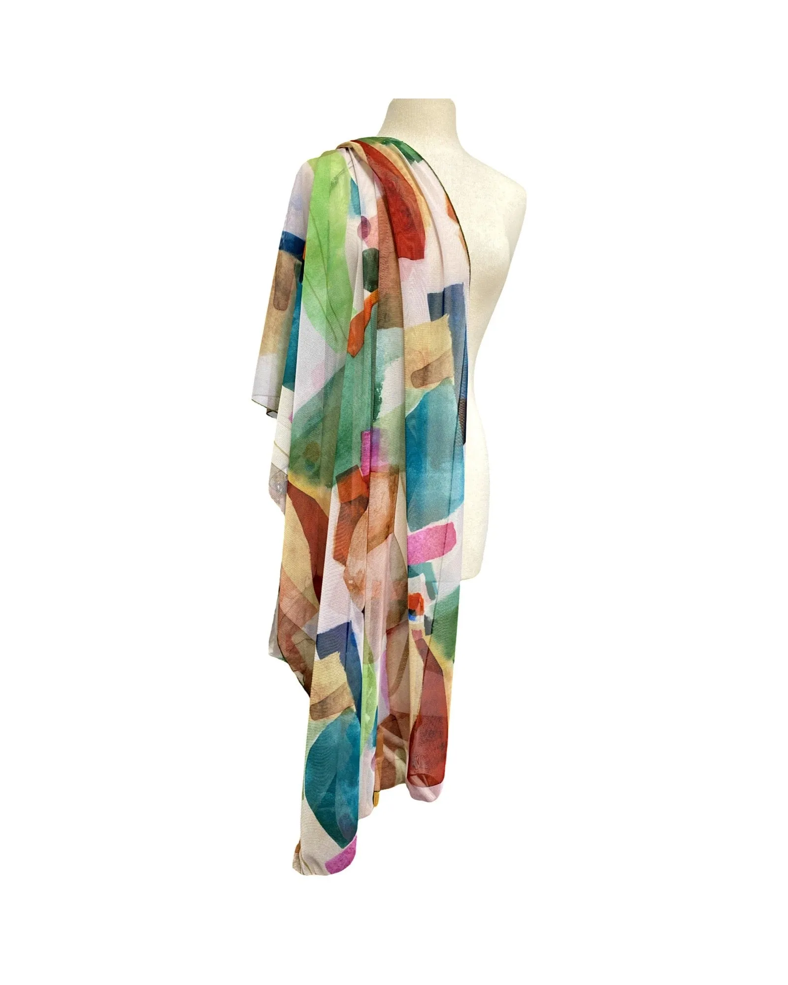 KALEIDOSCOPE Long And Wide Sheer Shawl Stole Wrap Cover. (Copy)