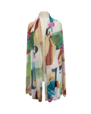 KALEIDOSCOPE Long And Wide Sheer Shawl Stole Wrap Cover. (Copy)