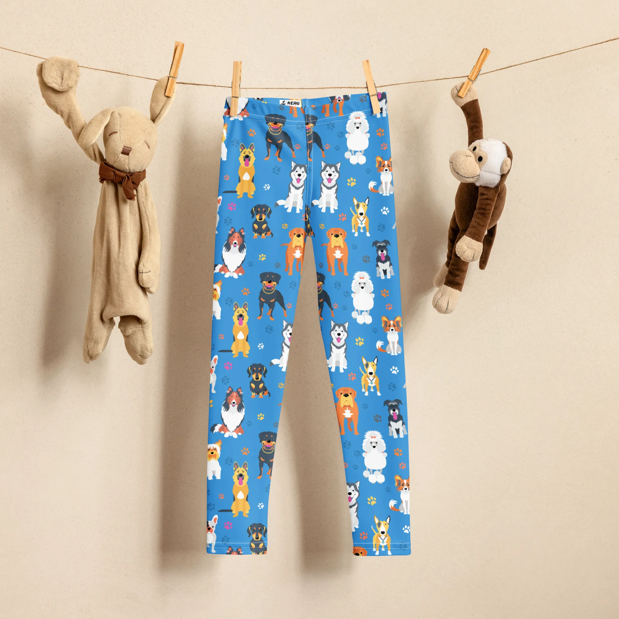 Kids/Youth Blue Dogs Leggings